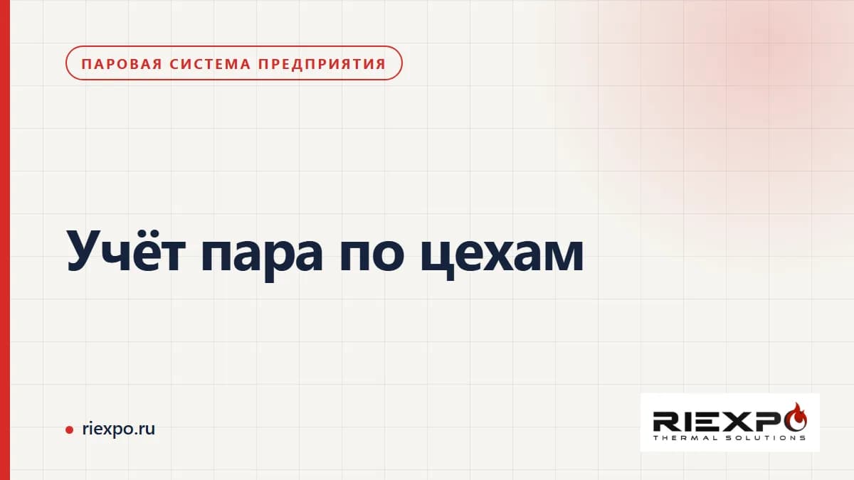 Учёт пара по цехам: условия процесса и проверяемые данные