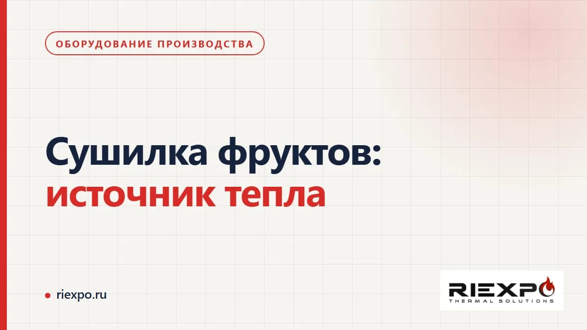 Сушилка фруктов: способ нагрева, график партий и границы поставки источника тепла