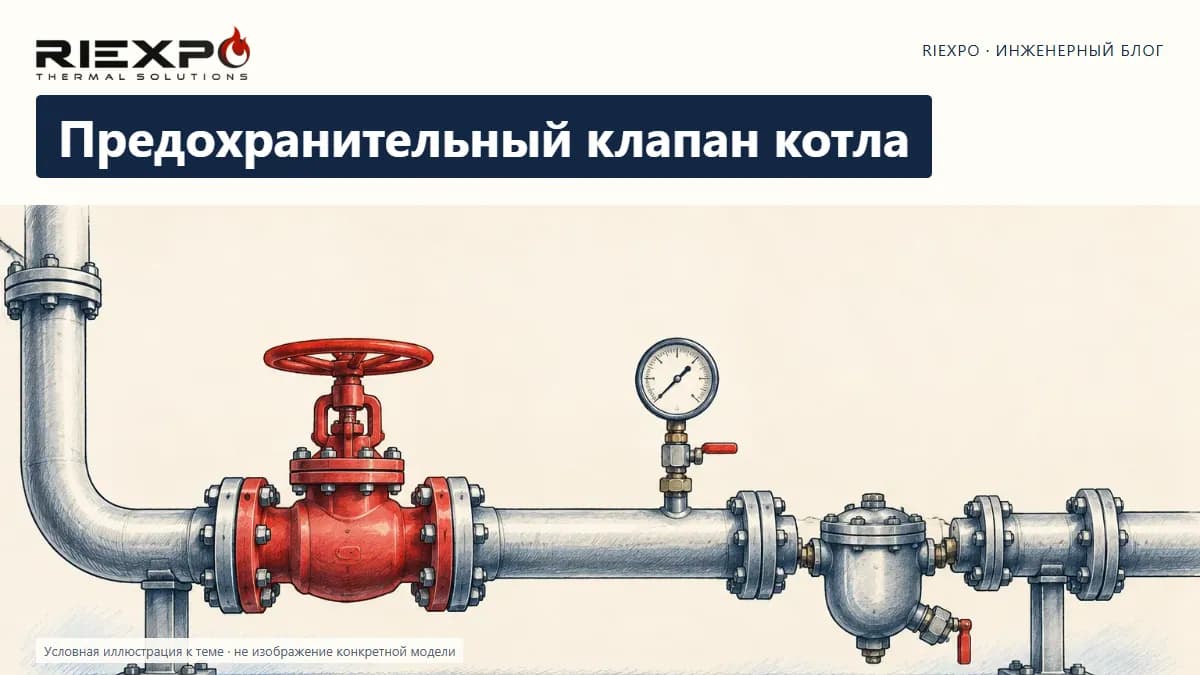 Предохранительный клапан котла: иллюстрированная обложка RIEXPO, стиль 4
