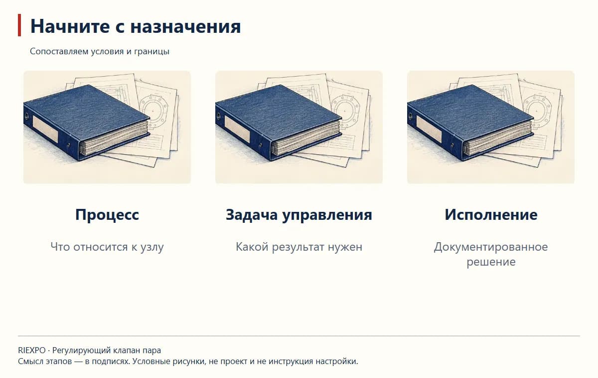 Начните с назначения: Процесс, Задача управления, Исполнение