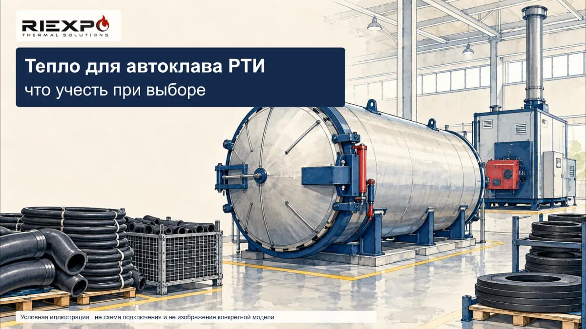 Условное изображение автоклава РТИ и источника тепла