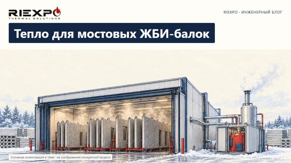 Тепло для мостовых ЖБИ-балок: иллюстрированная обложка RIEXPO, стиль 4